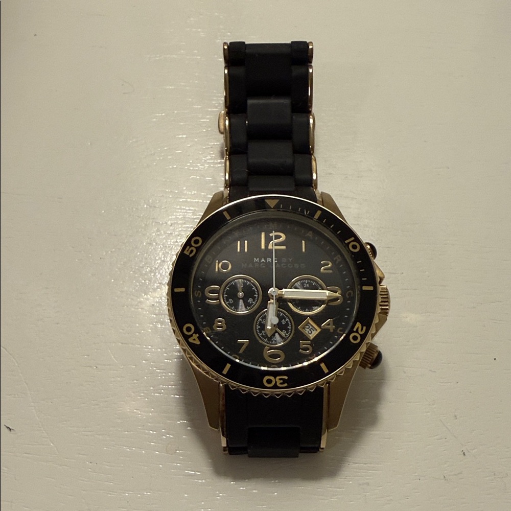 Marc By Marc Jacobs Black and Gold Watch